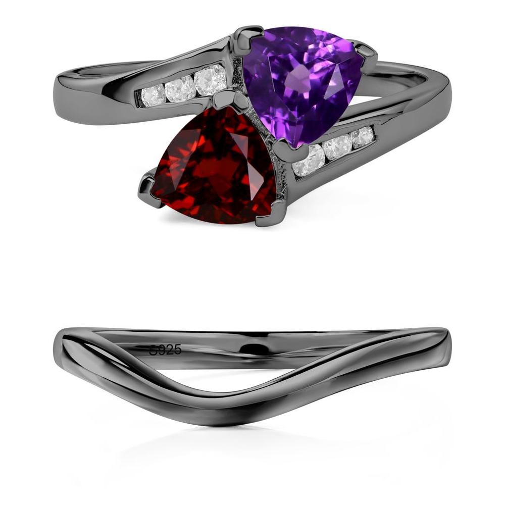 Garnet and Amethyst Ring - LUO Jewelry #metal_xxxxx