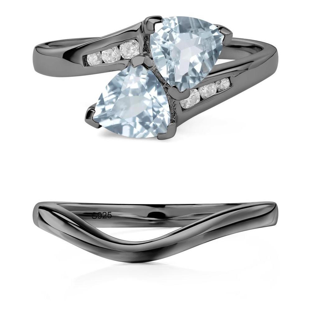 2 Stone Aquamarine Mothers Ring - LUO Jewelry #metal_xxxxx