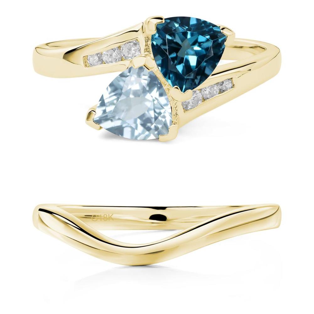London Blue Topaz and Aquamarine Ring - LUO Jewelry #metal_xxxxx