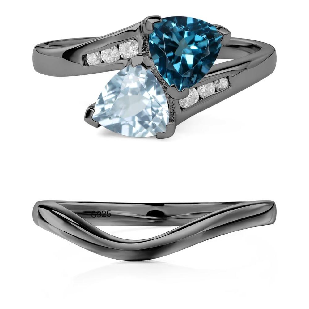 London Blue Topaz and Aquamarine Ring - LUO Jewelry #metal_xxxxx