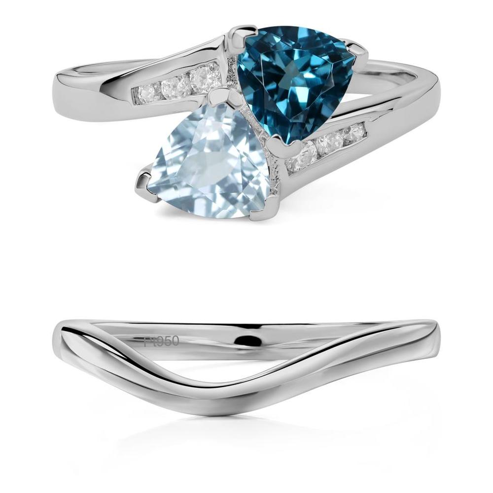 London Blue Topaz and Aquamarine Ring - LUO Jewelry #metal_xxxxx