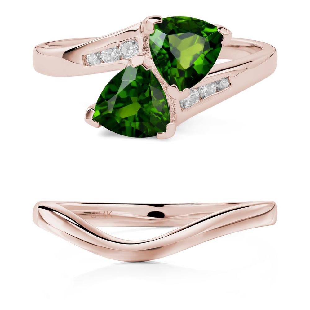 2 Stone Diopside Mothers Ring - LUO Jewelry #metal_xxxxx