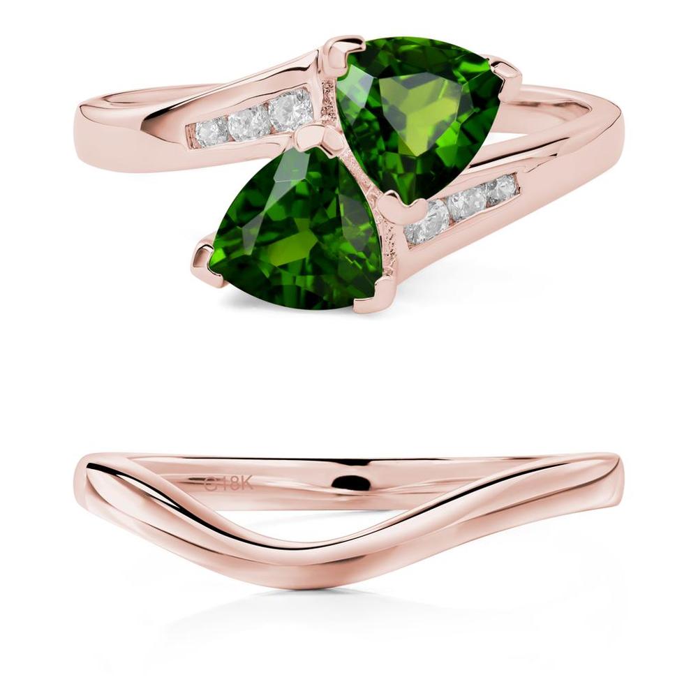 2 Stone Diopside Mothers Ring - LUO Jewelry #metal_xxxxx