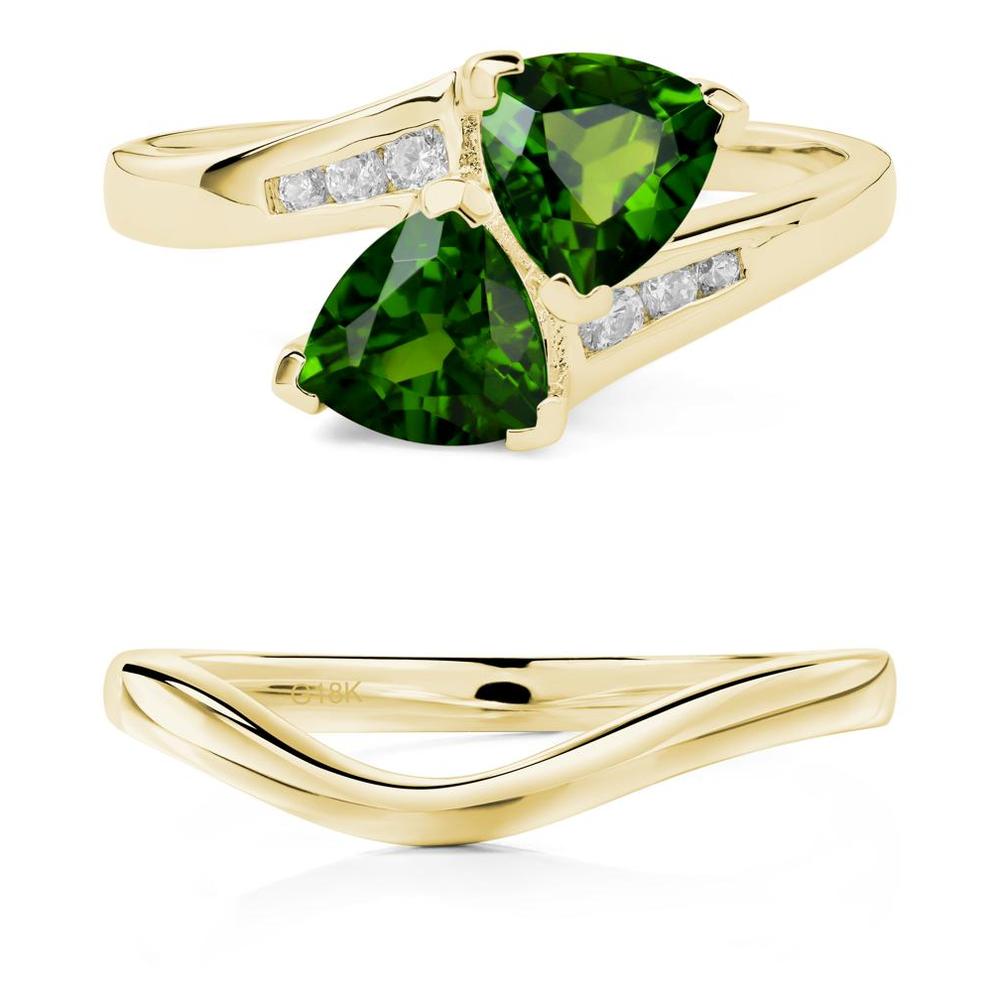 2 Stone Diopside Mothers Ring - LUO Jewelry #metal_xxxxx