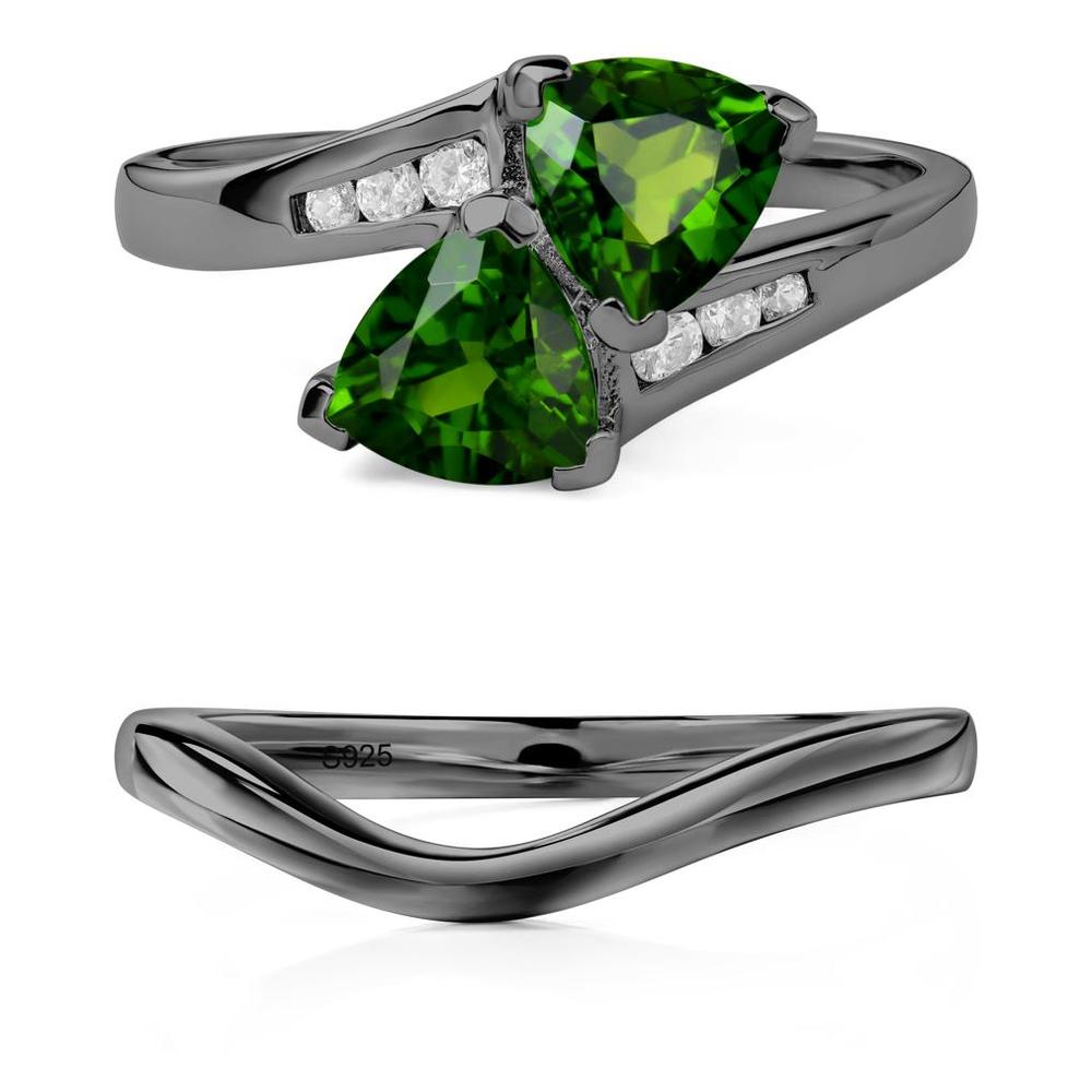 2 Stone Diopside Mothers Ring - LUO Jewelry #metal_xxxxx