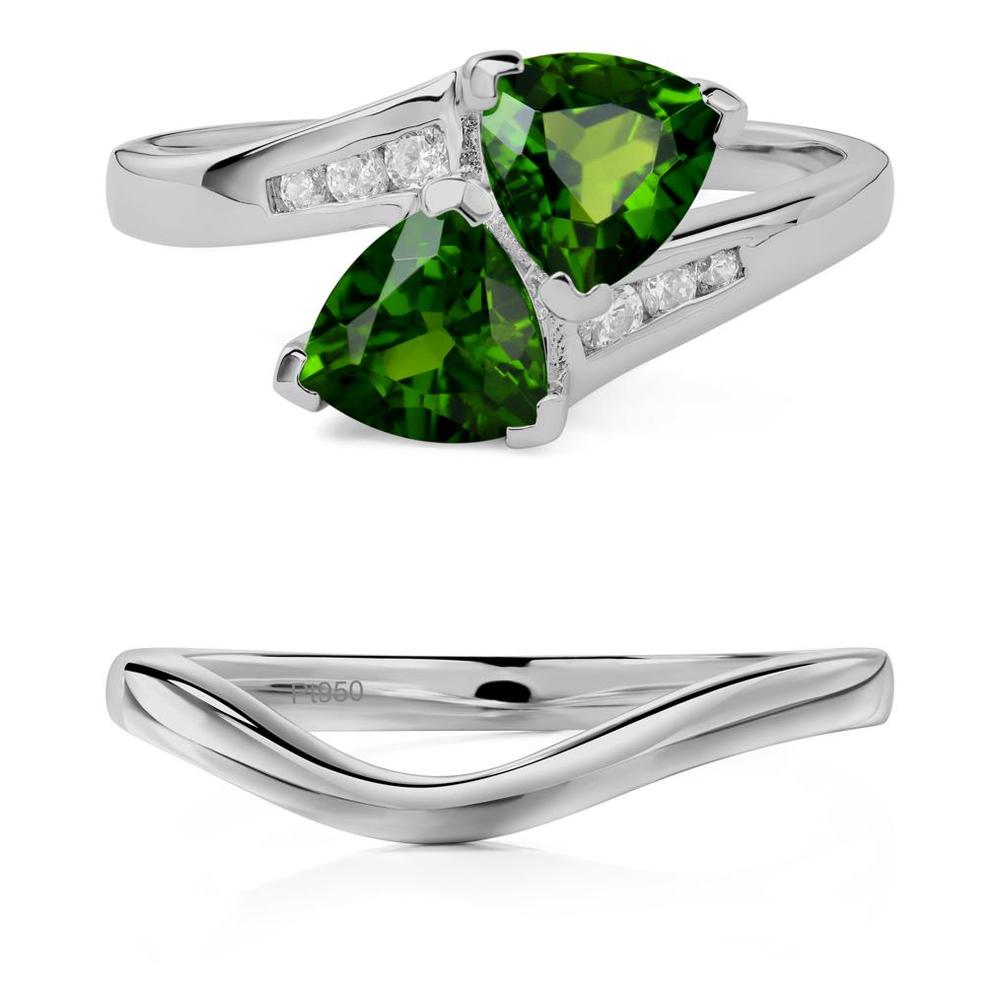2 Stone Diopside Mothers Ring - LUO Jewelry #metal_xxxxx