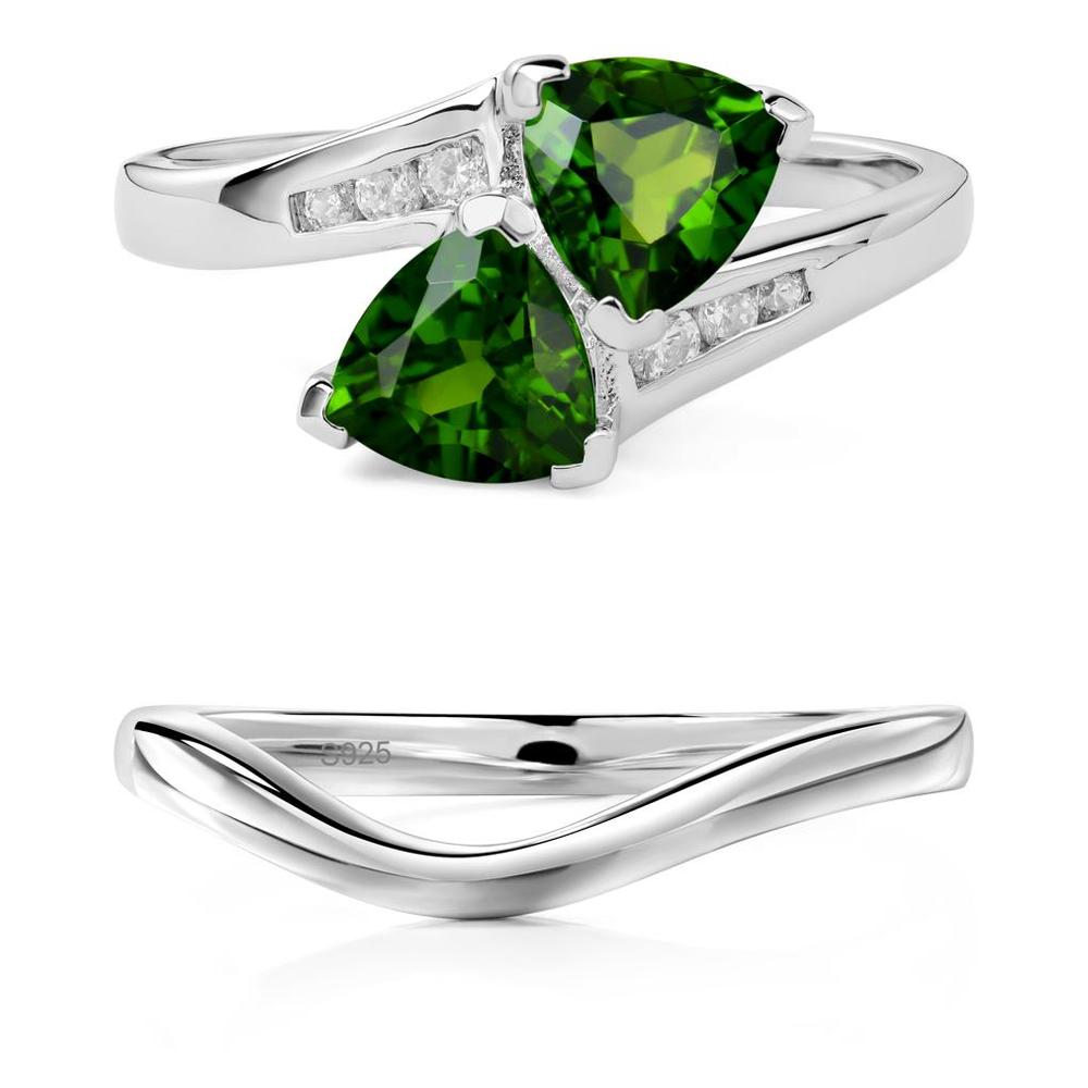 2 Stone Diopside Mothers Ring - LUO Jewelry #metal_xxxxx