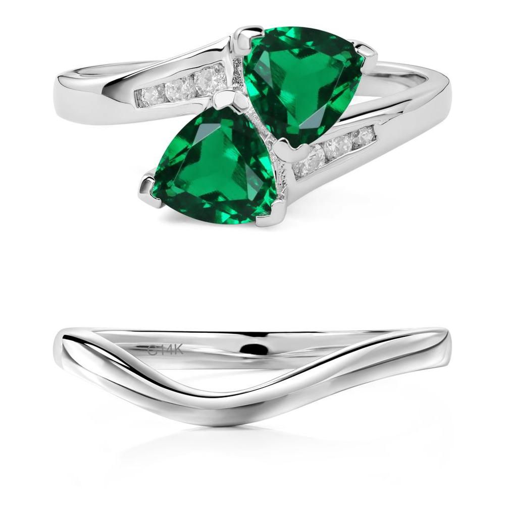 Emerald Bypass Ring - LUO Jewelry #metal_xxxxx