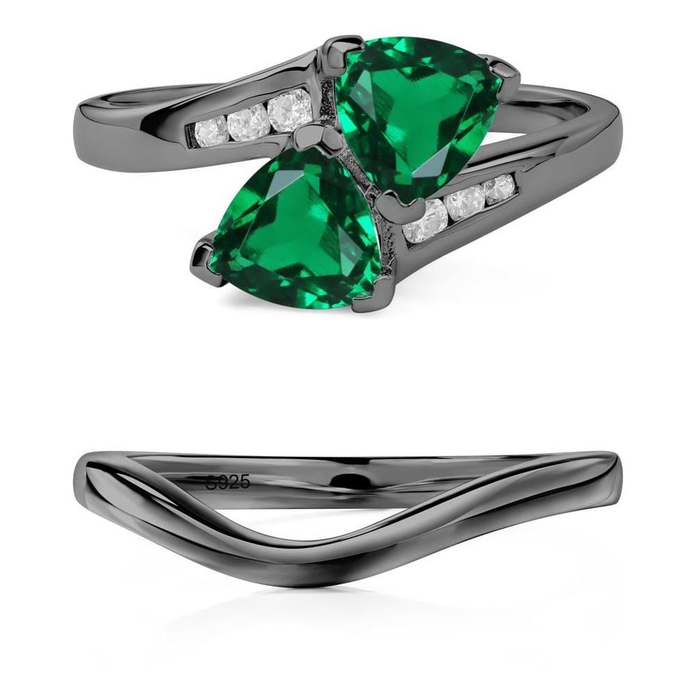 Emerald Bypass Ring - LUO Jewelry #metal_xxxxx