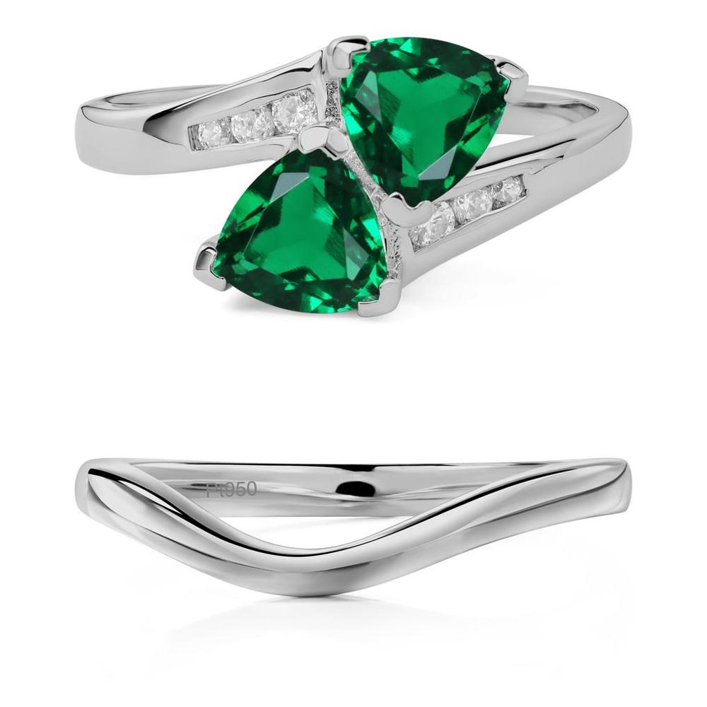 Emerald Bypass Ring - LUO Jewelry #metal_xxxxx
