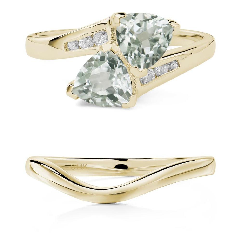 Green Amethyst Bypass Ring - LUO Jewelry #metal_xxxxx