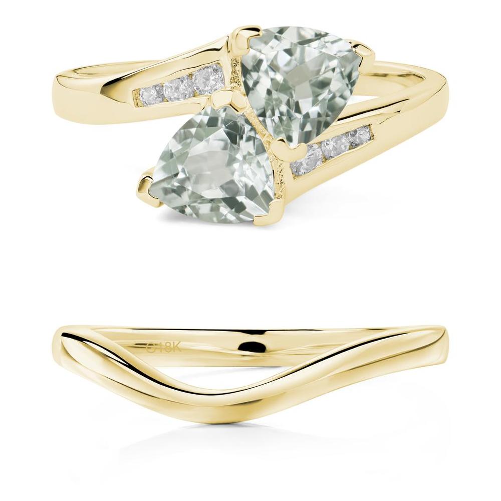 Green Amethyst Bypass Ring - LUO Jewelry #metal_xxxxx