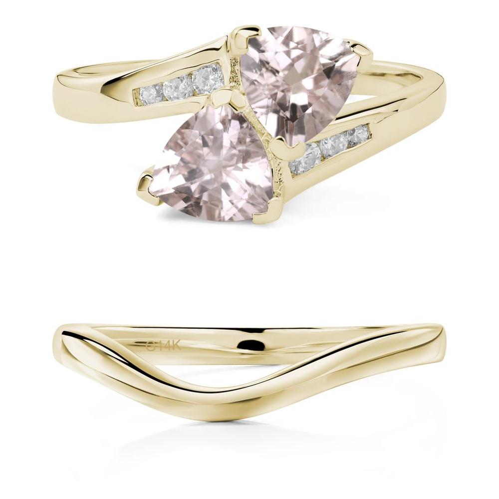 2 Stone Morganite Mothers Ring - LUO Jewelry #metal_xxxxx