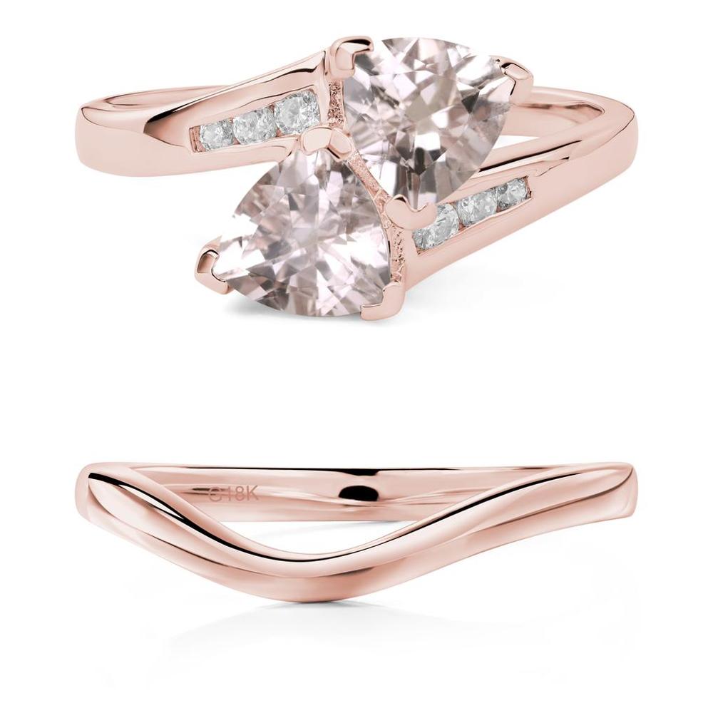 2 Stone Morganite Mothers Ring - LUO Jewelry #metal_xxxxx