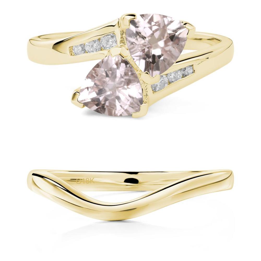 2 Stone Morganite Mothers Ring - LUO Jewelry #metal_xxxxx