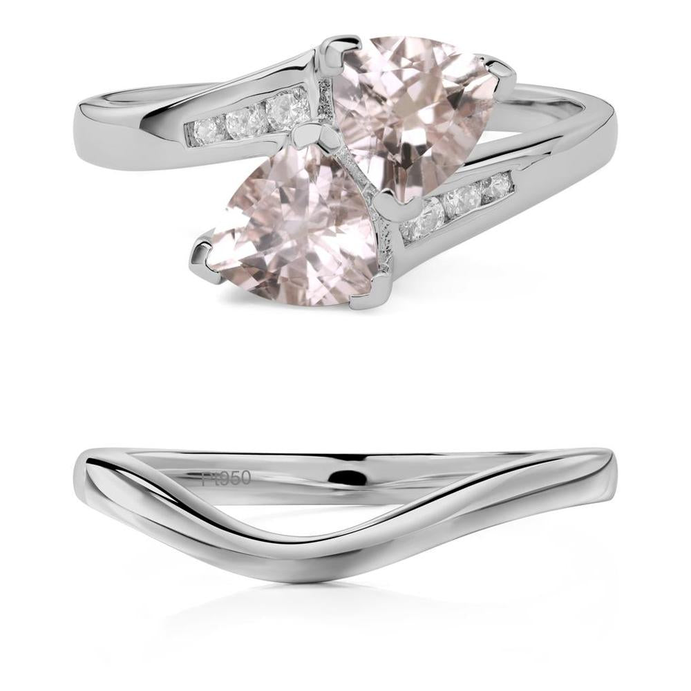 2 Stone Morganite Mothers Ring - LUO Jewelry #metal_xxxxx