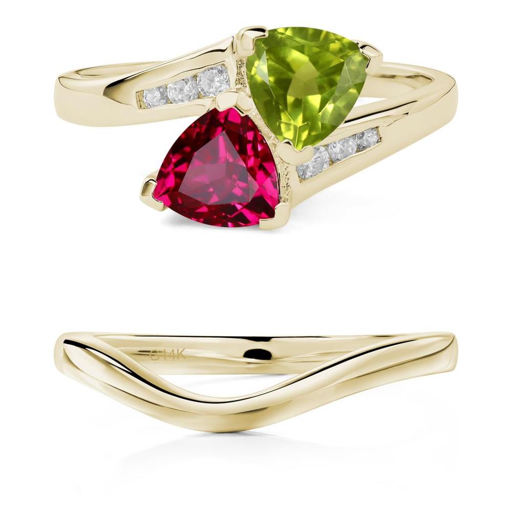 Ruby and Peridot Ring - LUO Jewelry #metal_xxxxx