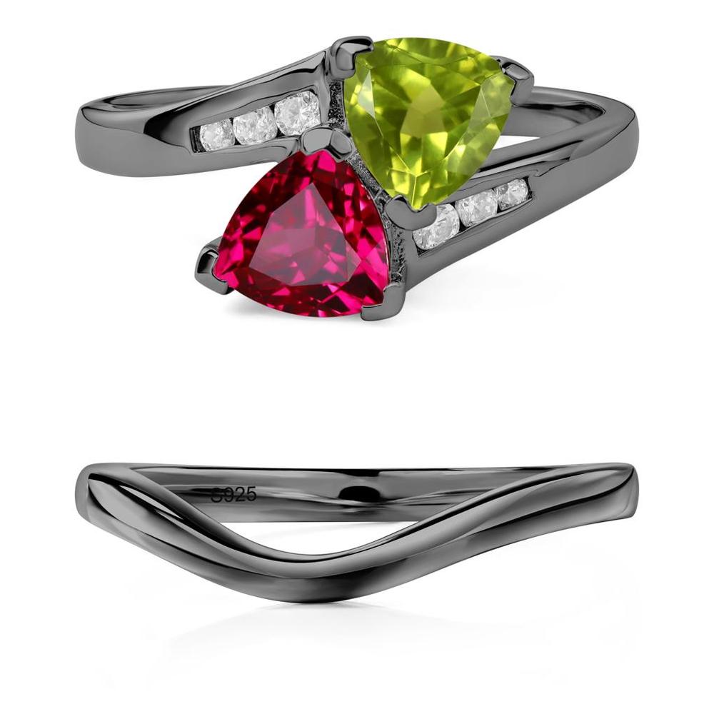 Ruby and Peridot Ring - LUO Jewelry #metal_xxxxx