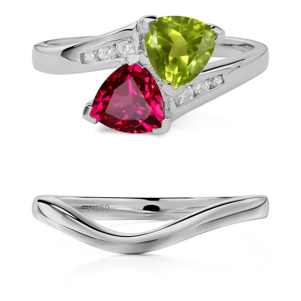 Ruby and Peridot Ring - LUO Jewelry #metal_xxxxx