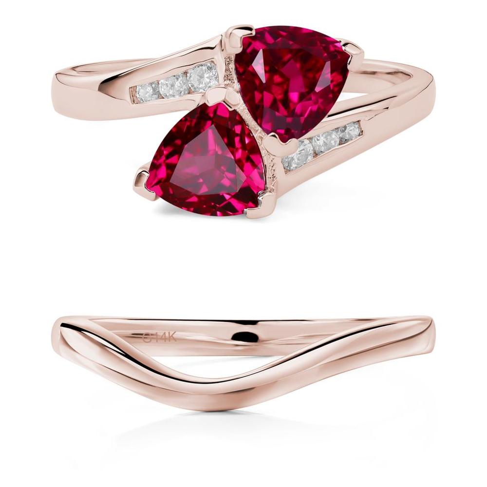 2 Stone Ruby Mothers Ring - LUO Jewelry #metal_xxxxx