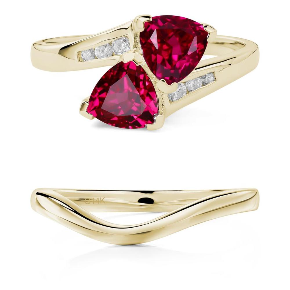 2 Stone Ruby Mothers Ring - LUO Jewelry #metal_xxxxx
