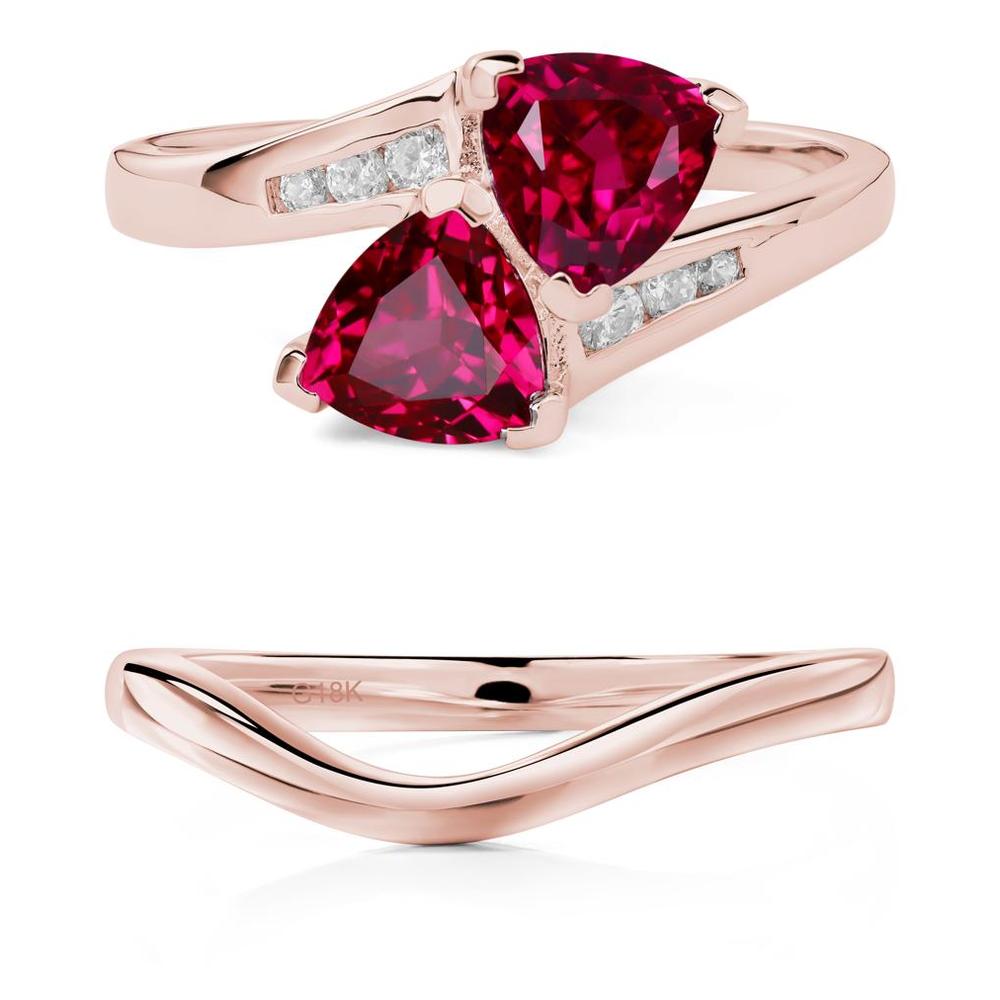 2 Stone Ruby Mothers Ring - LUO Jewelry #metal_xxxxx