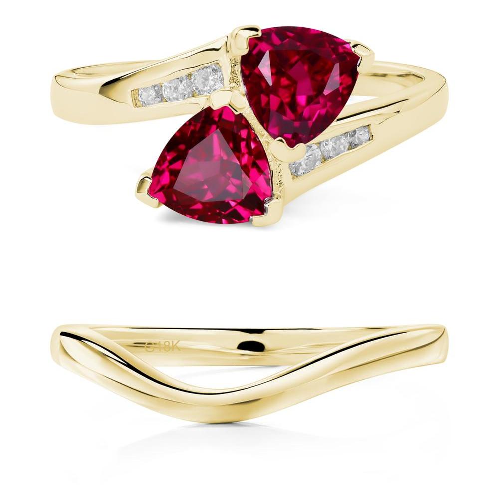 2 Stone Ruby Mothers Ring - LUO Jewelry #metal_xxxxx