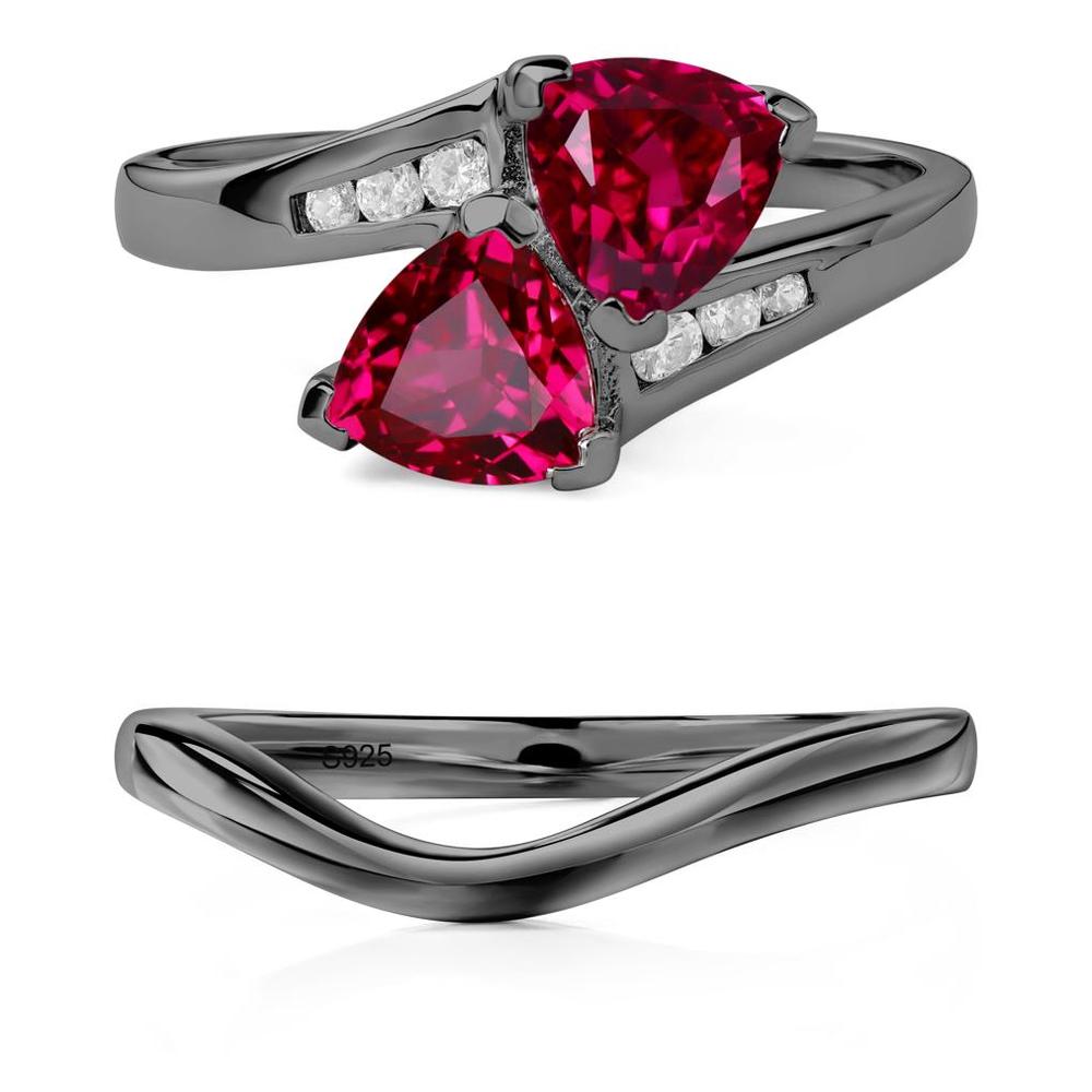 2 Stone Ruby Mothers Ring - LUO Jewelry #metal_xxxxx