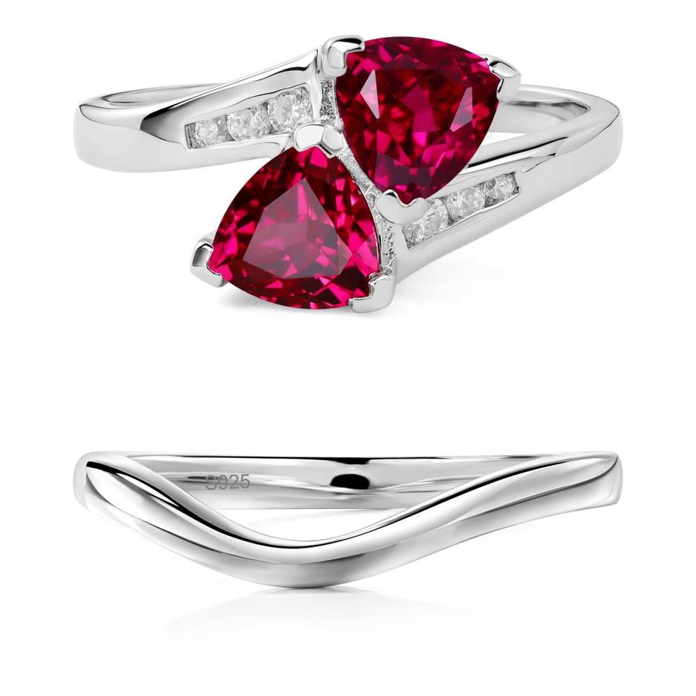 2 Stone Ruby Mothers Ring - LUO Jewelry #metal_xxxxx