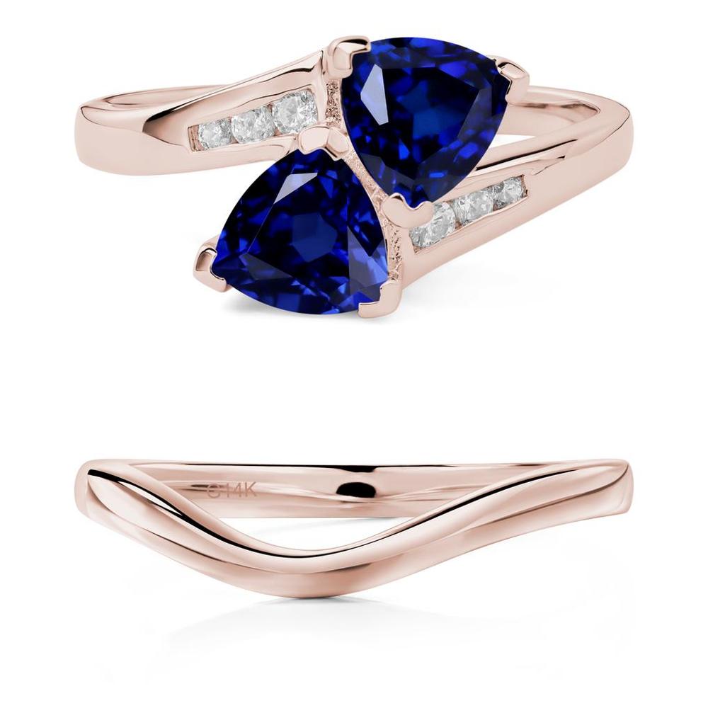 Sapphire Bypass Ring - LUO Jewelry #metal_xxxxx