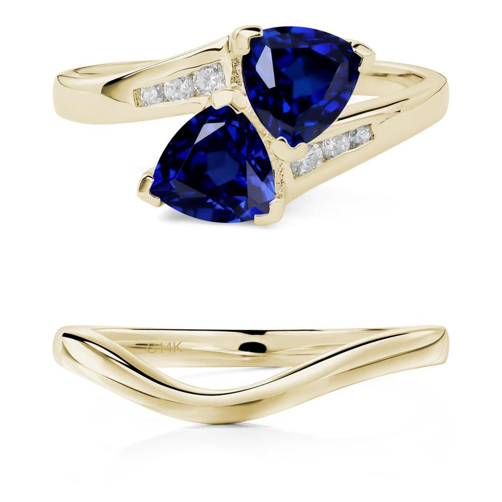 Sapphire Bypass Ring - LUO Jewelry #metal_xxxxx