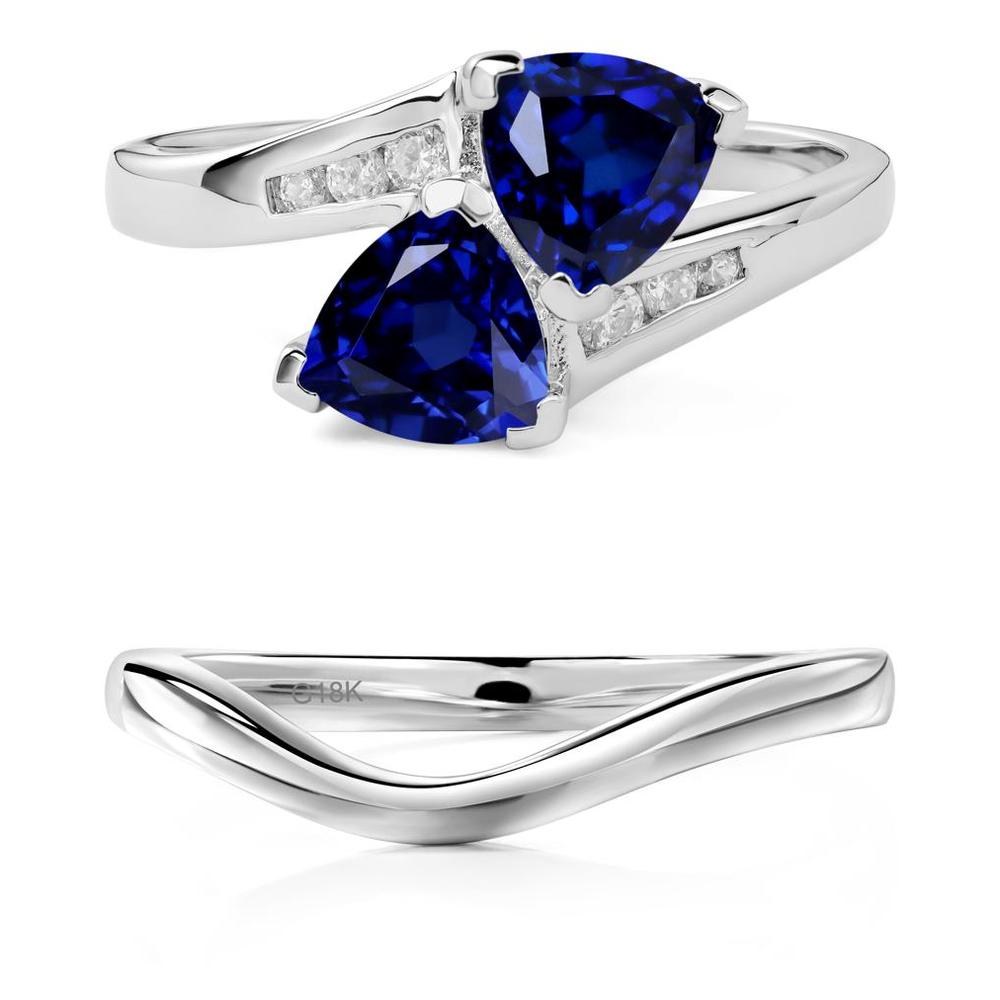 Sapphire Bypass Ring - LUO Jewelry #metal_xxxxx