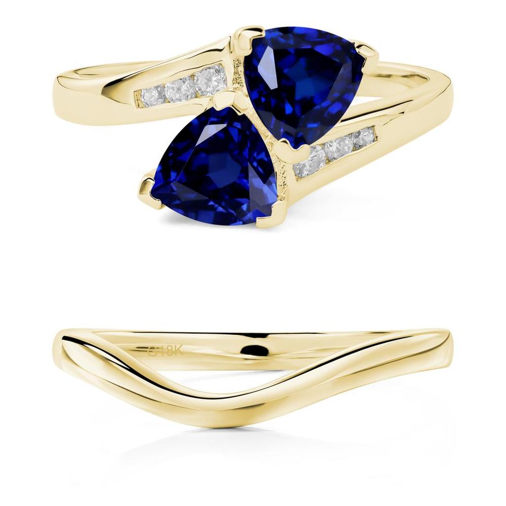 Sapphire Bypass Ring - LUO Jewelry #metal_xxxxx