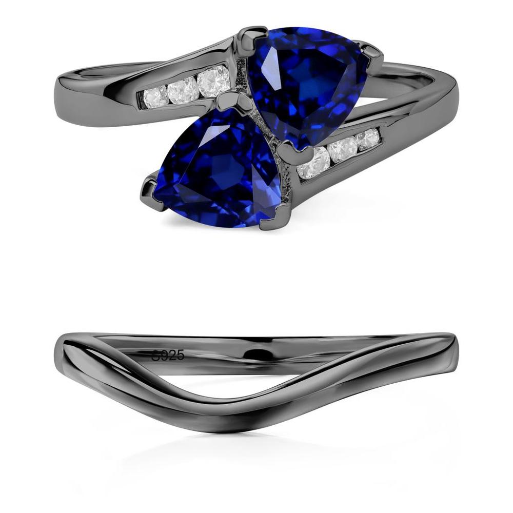 Sapphire Bypass Ring - LUO Jewelry #metal_xxxxx