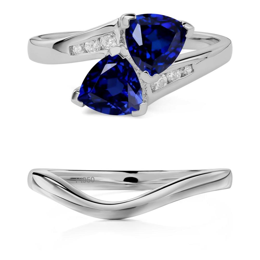 Sapphire Bypass Ring - LUO Jewelry #metal_xxxxx