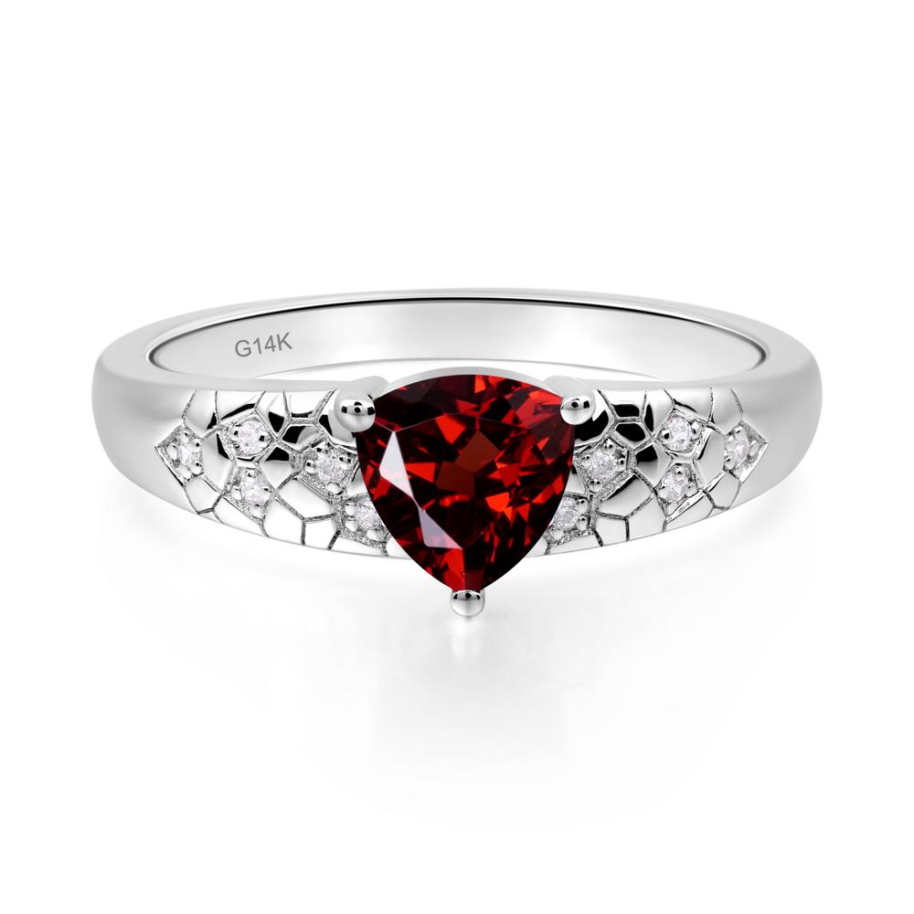 Garnet Cracked Ring | LUO Jewelry #metal_14k white gold