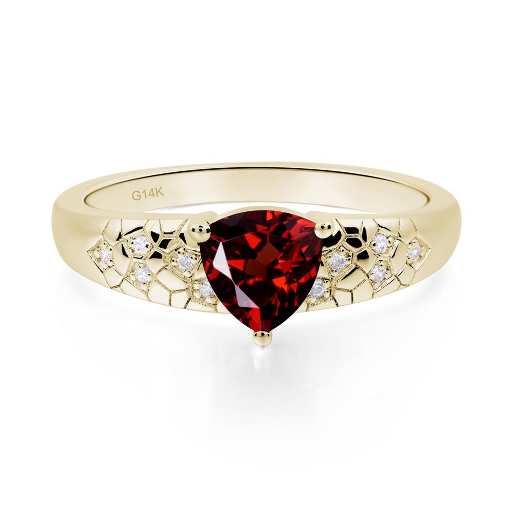 Garnet Cracked Ring | LUO Jewelry #metal_14k yellow gold