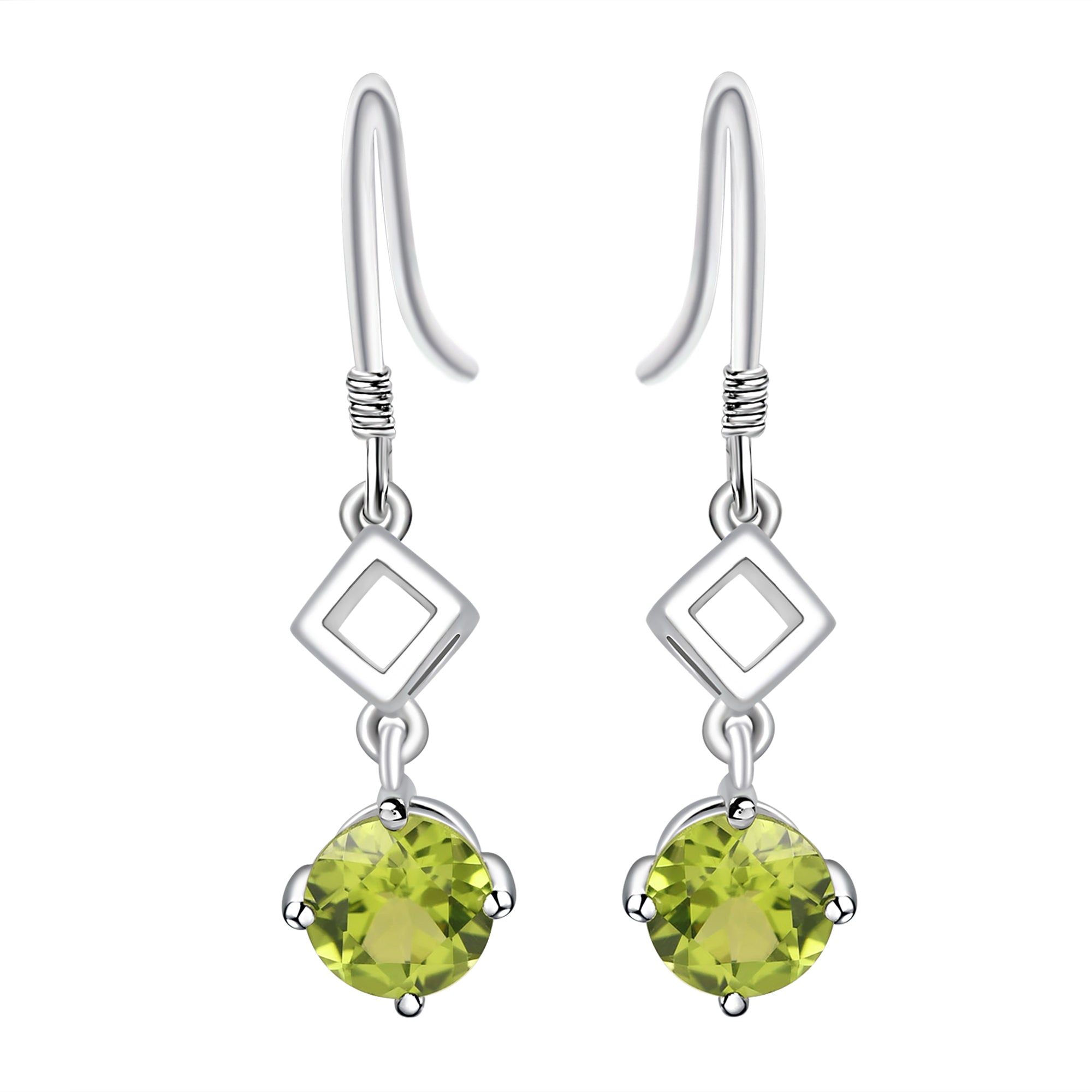 Peridot Dangle Earrings - LUO Jewelry