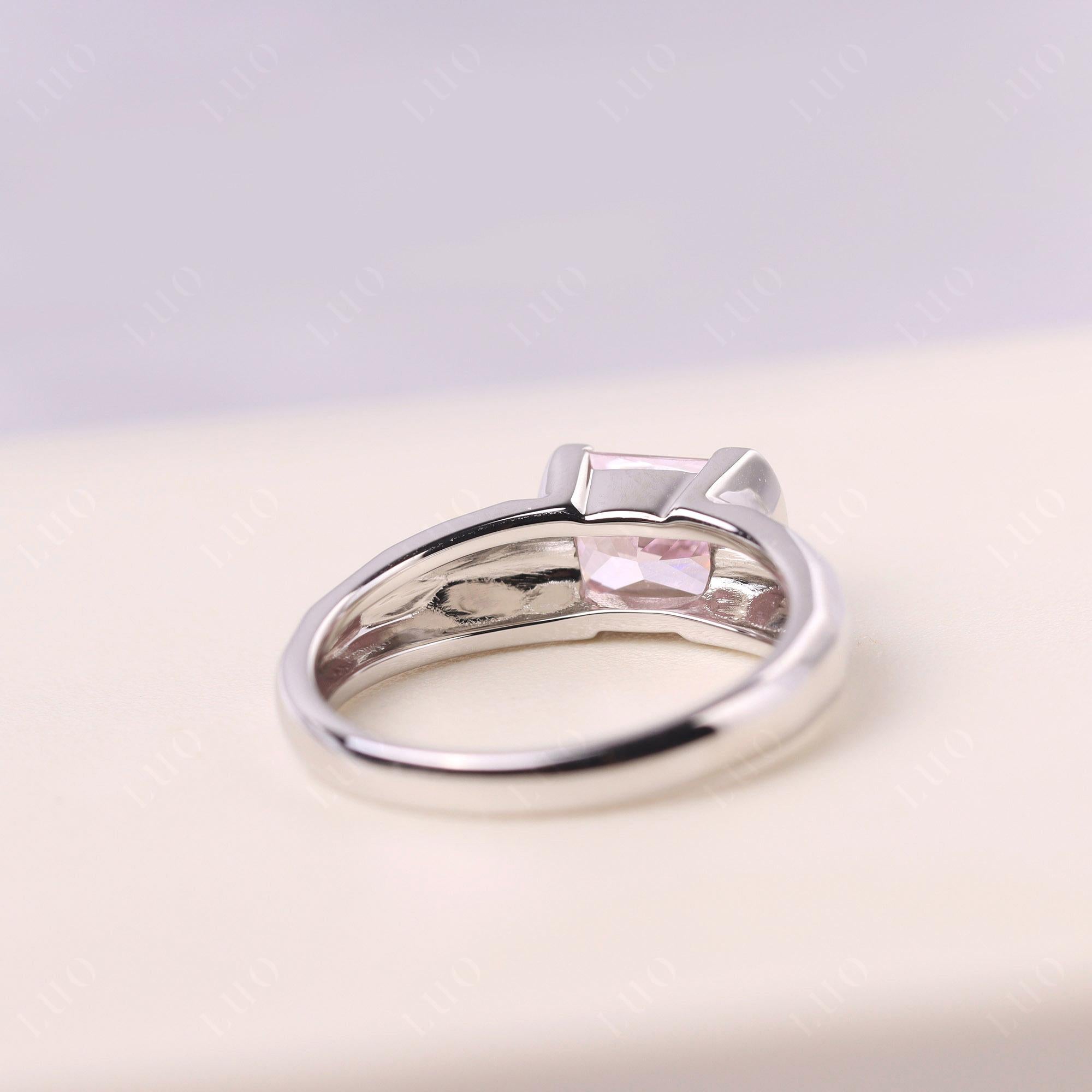 Elongated Cushion Cubic Zirconia Engagement Ring - LUO Jewelry