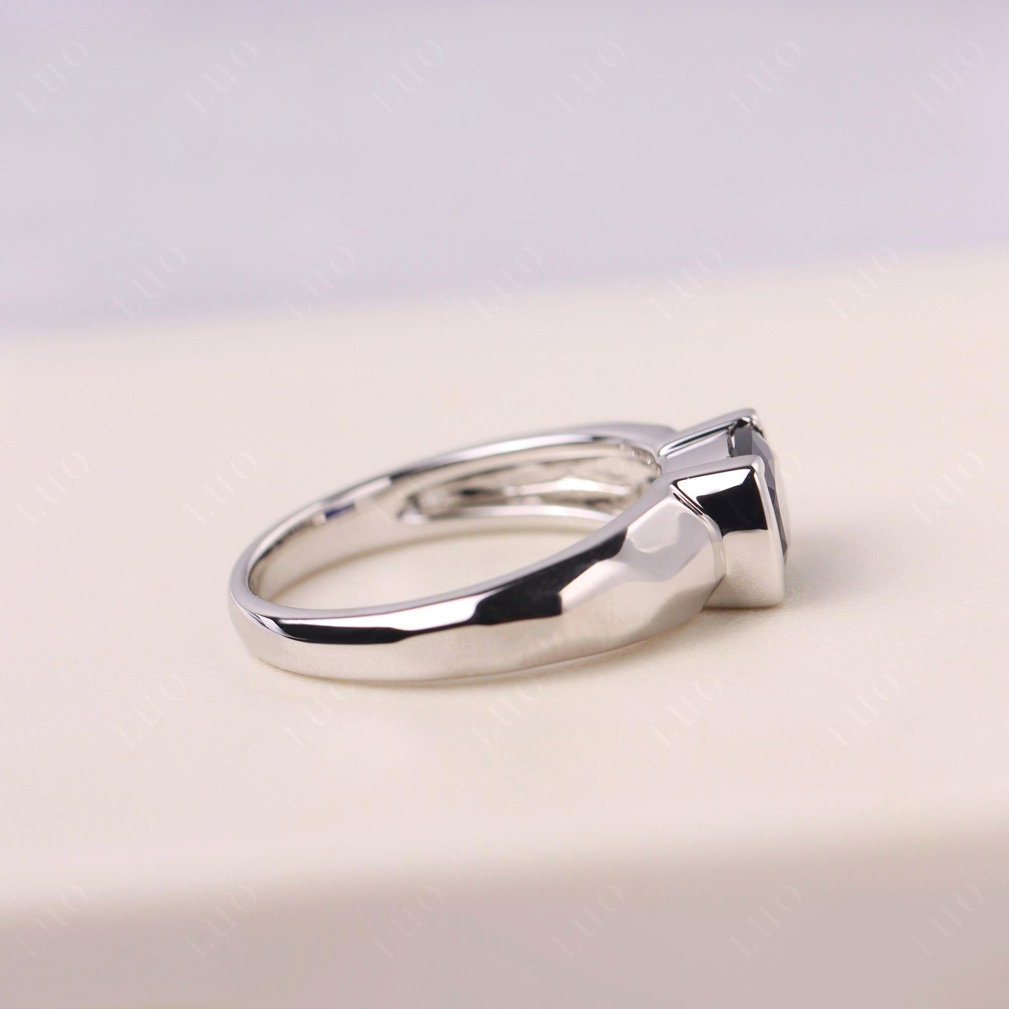 Elongated Cushion Sapphire Engagement Ring - LUO Jewelry