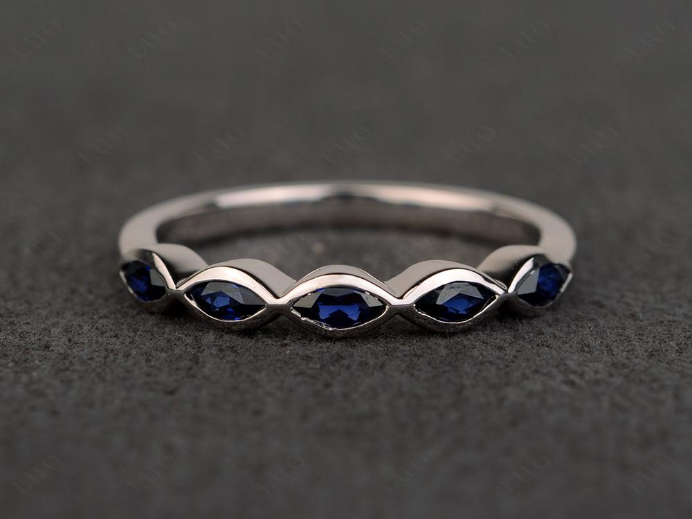 5 Stone Sapphire Marquise Eternity Ring - LUO Jewelry