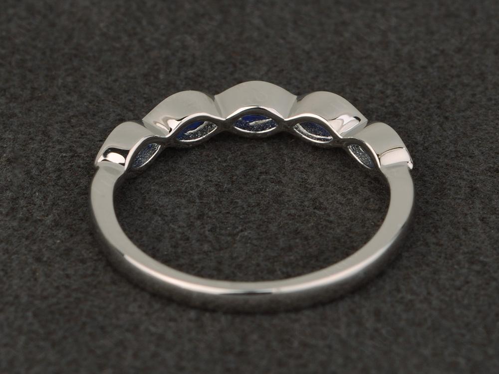 5 Stone Sapphire Marquise Eternity Ring - LUO Jewelry