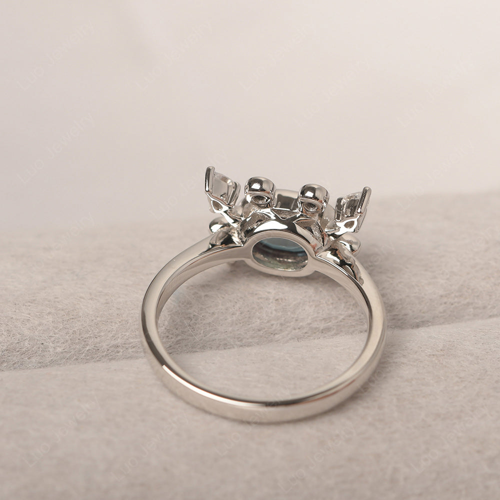 Crab Alexandrite Engagement Ring Sterling Silver - LUO Jewelry