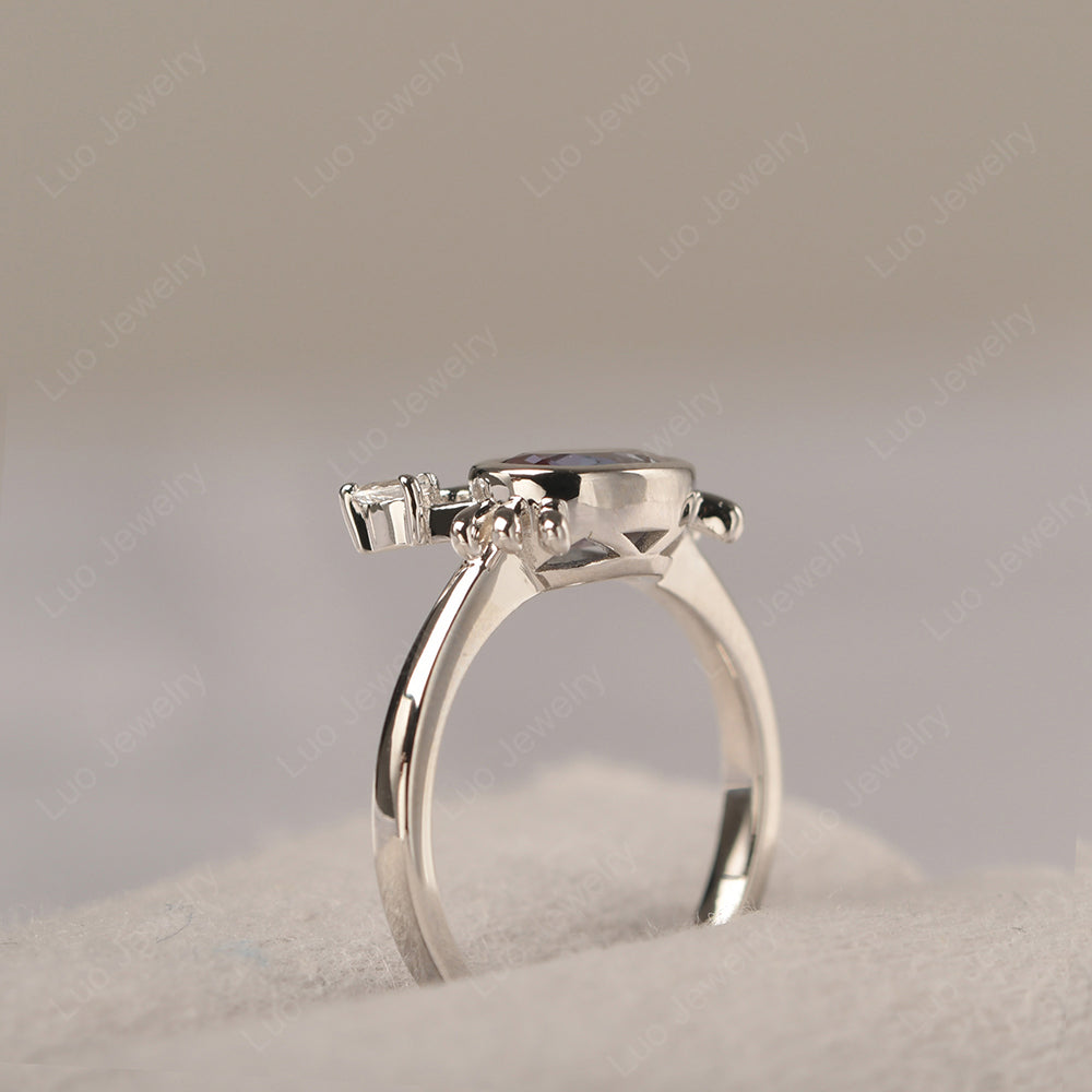 Crab Alexandrite Engagement Ring Sterling Silver - LUO Jewelry