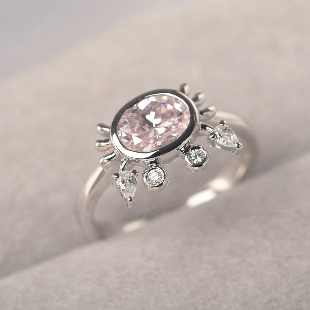 Crab Cubic Zirconia Engagement Ring Sterling Silver - LUO Jewelry