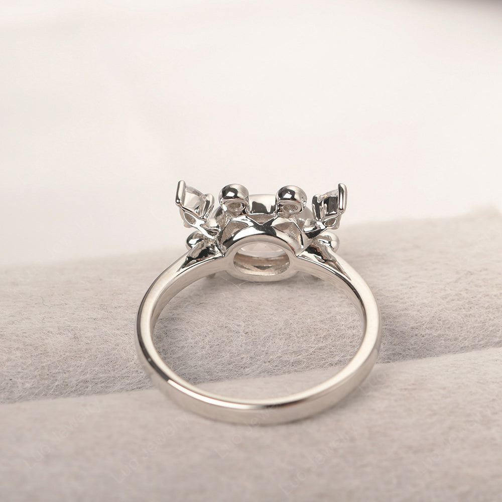 Crab Cubic Zirconia Engagement Ring Sterling Silver - LUO Jewelry