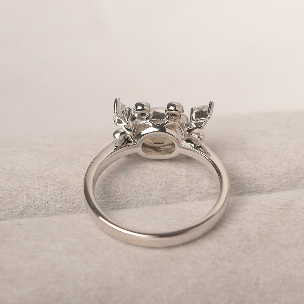 Crab Smoky Quartz Engagement Ring Sterling Silver - LUO Jewelry