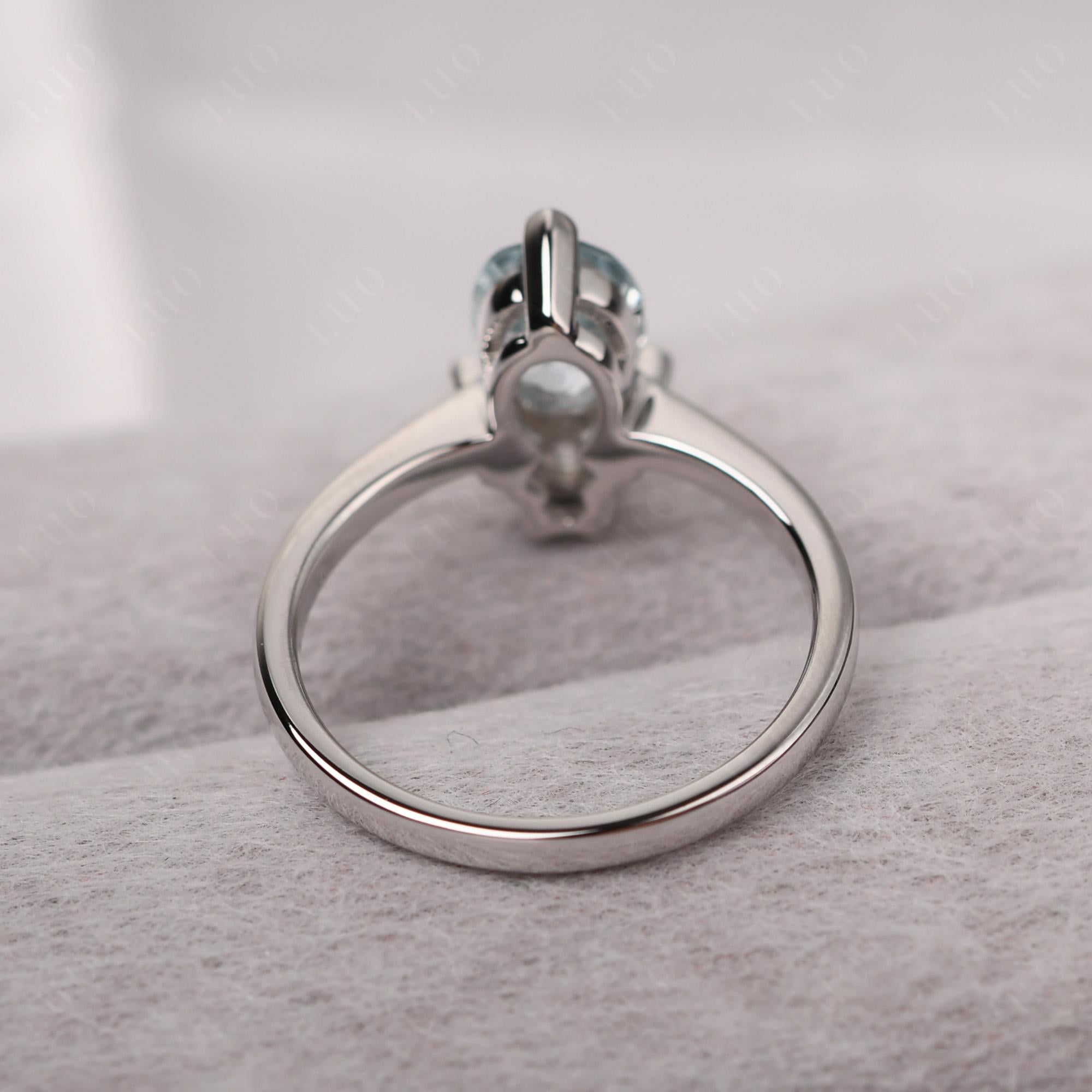Aquamarine Nature Inspired Bee Ring - LUO Jewelry