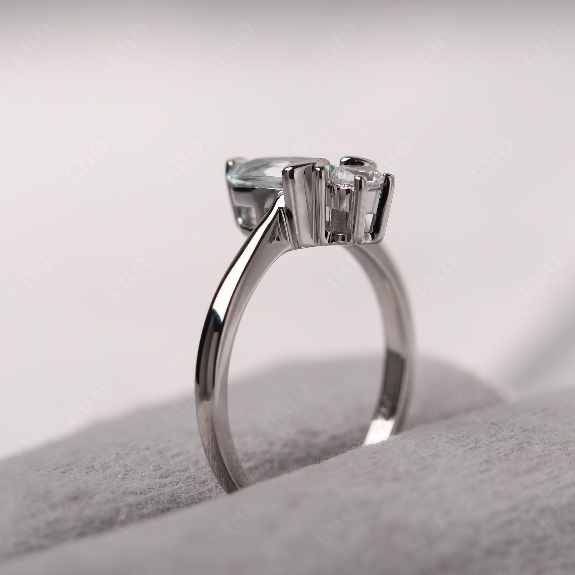 Aquamarine Nature Inspired Bee Ring - LUO Jewelry