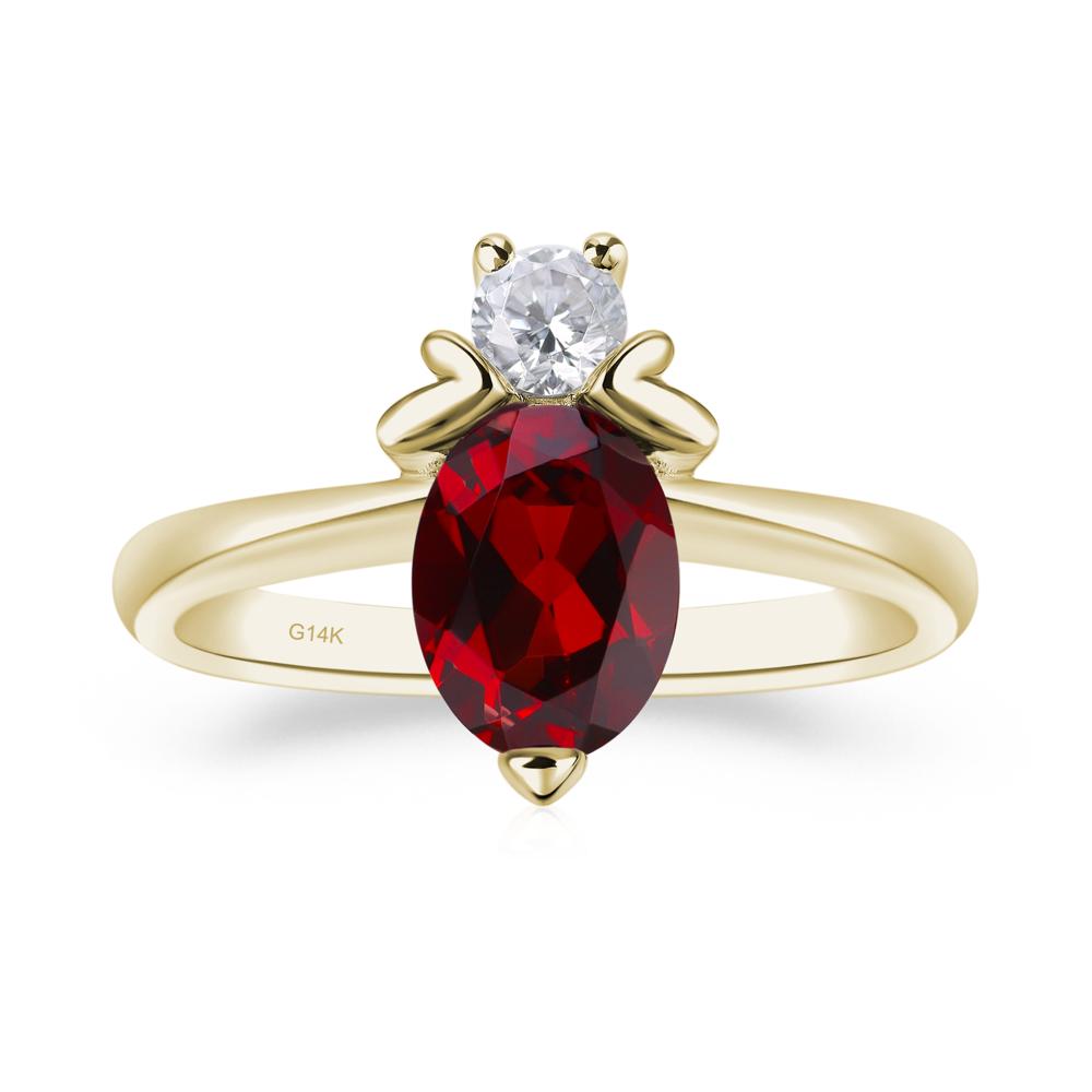 Garnet Nature Inspired Bee Ring - LUO Jewelry #metal_14k yellow gold